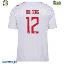 Danmark Kasper Dolberg #12 Bortedrakt EM 2024 Kortermet